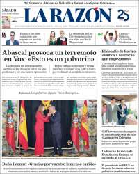 Portada de La Razón (España)