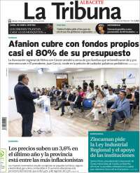 Portada de La Tribuna de Albacete (España)