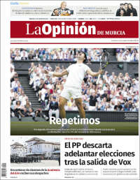 Portada de La Opinión de Murcia (España)