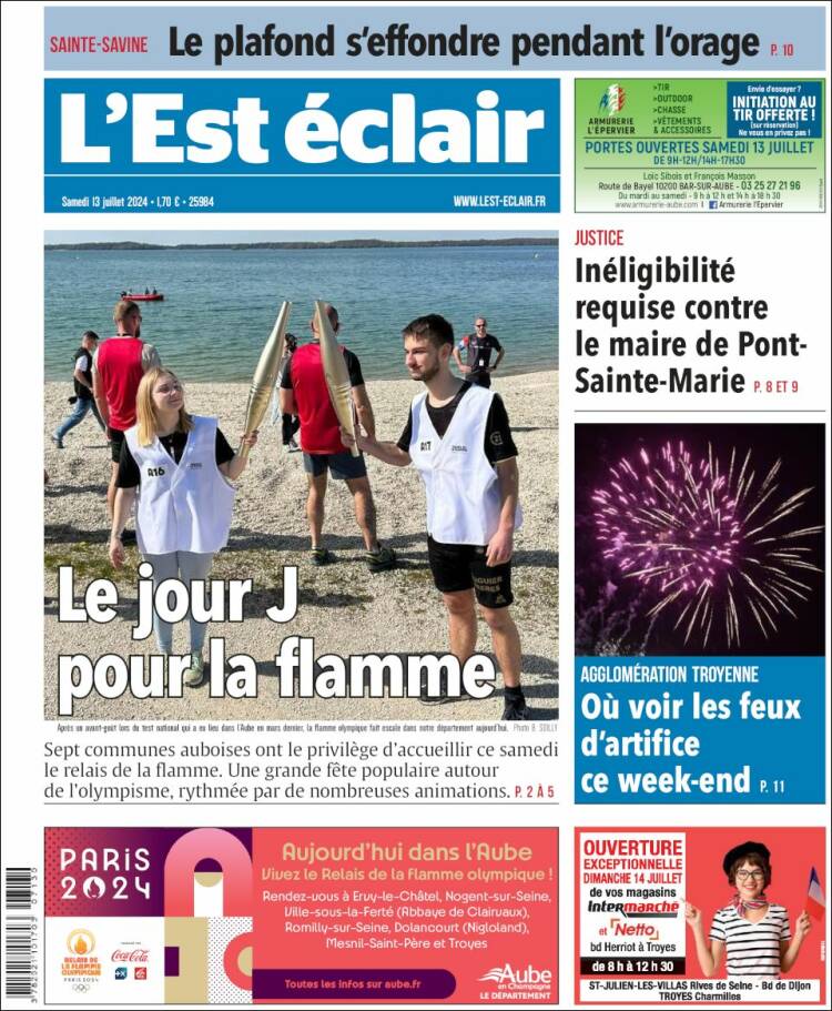 Portada de L'Est Eclair (Francia)