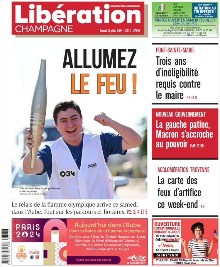 Portada de Libération Champagne (Francia)