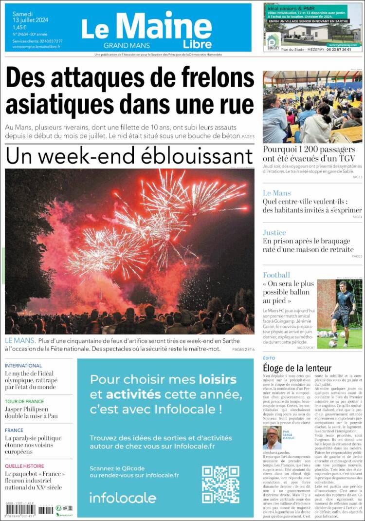 Portada de Le Maine Libre (Francia)