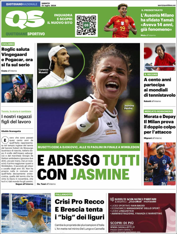 Portada de Quotidiano Sportivo (Italia)