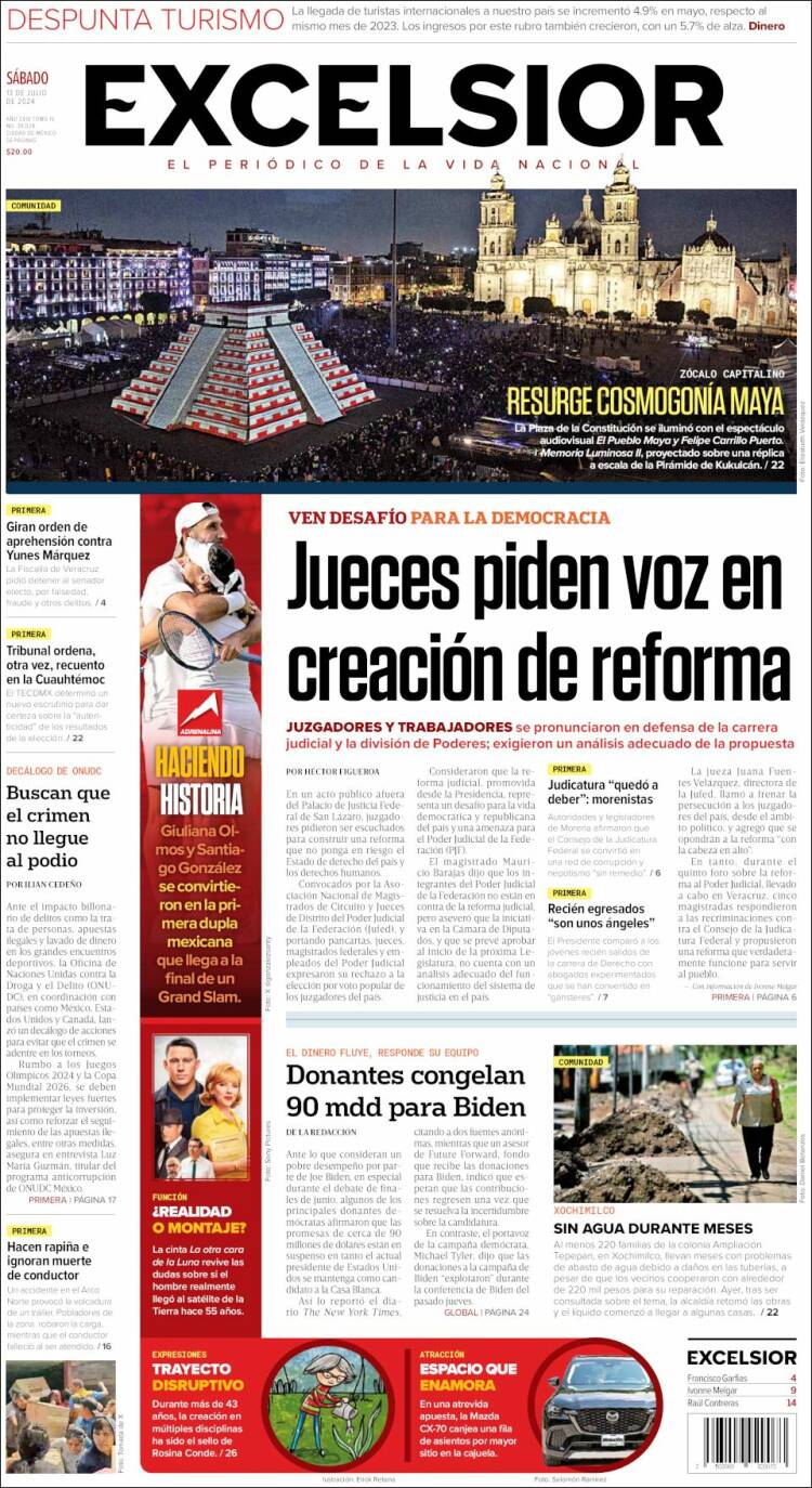 Portada de Excelsior (M&eacute;xico)