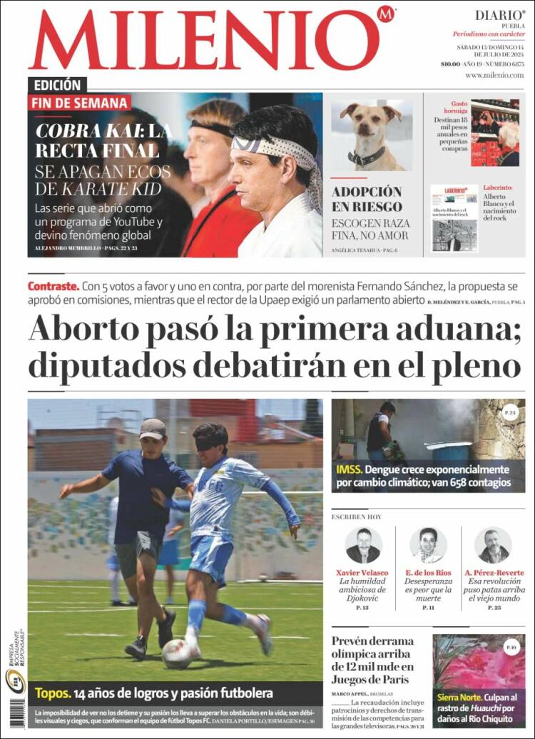 Portada de Milenio de Puebla (M&eacute;xico)