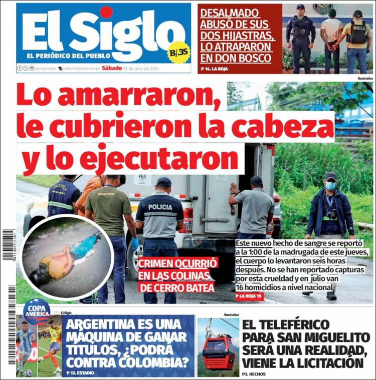 Portada de El Siglo (Panam&aacute;)