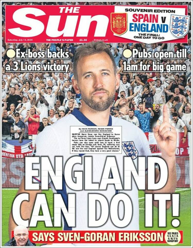 Portada de The Sun (Reino Unido)