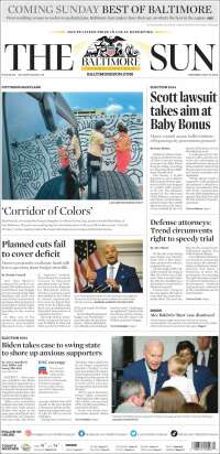 Portada de The Baltimore Sun (USA)