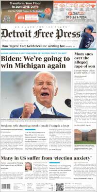 Portada de Detroit Free Press (USA)