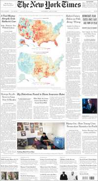 Portada de New York Times (USA)