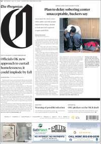 Portada de The Oregonian (USA)