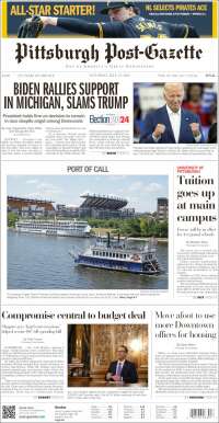 Portada de Pittsburgh Post-Gazette (USA)