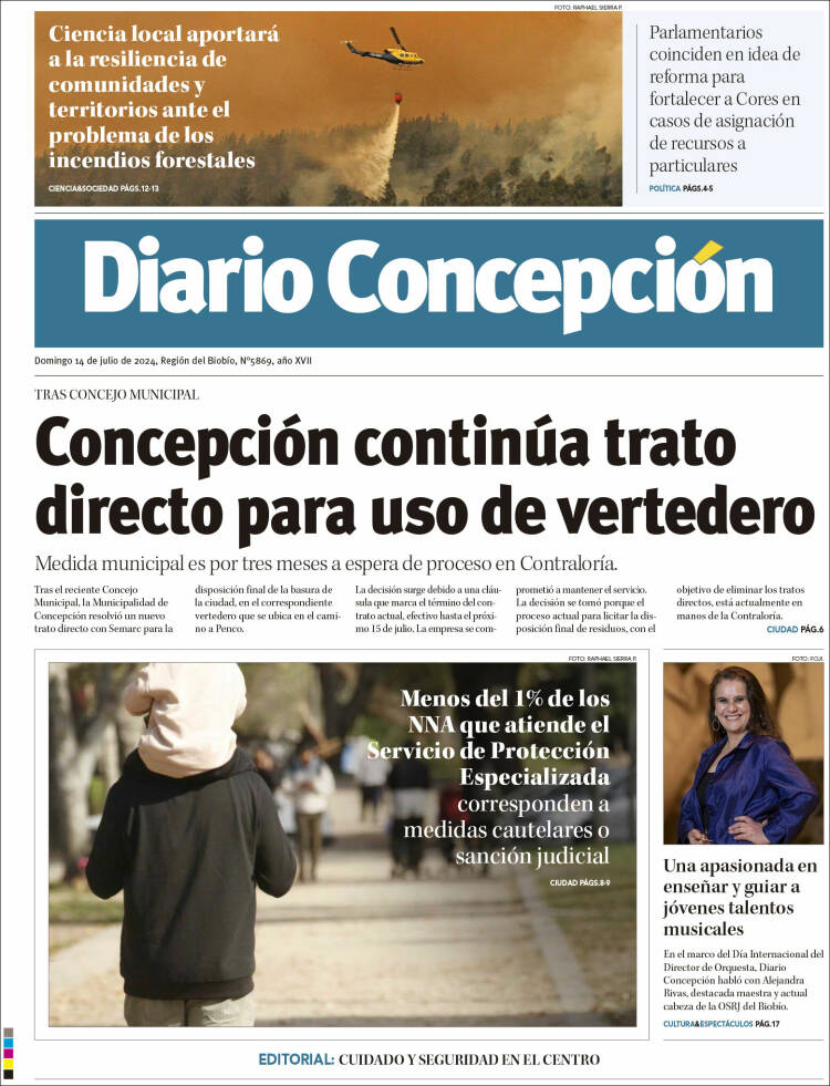Portada de Diario de Concepción (Chile)