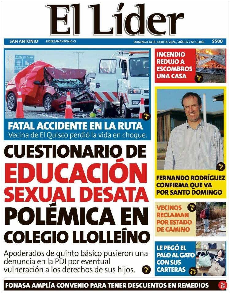 Portada de Lider de San Antonio (Chile)