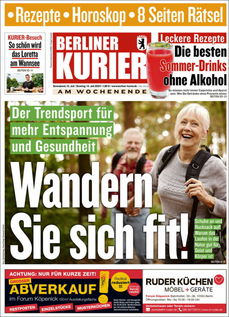 Portada de Berliner Kurier - Startseite BK (Alemania)