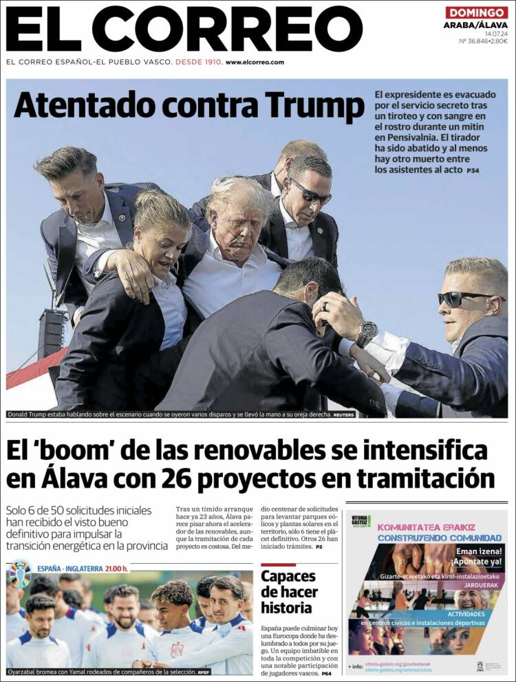 Portada de El Correo - Álava (España)
