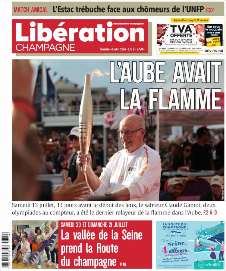 Portada de Libération Champagne (Francia)