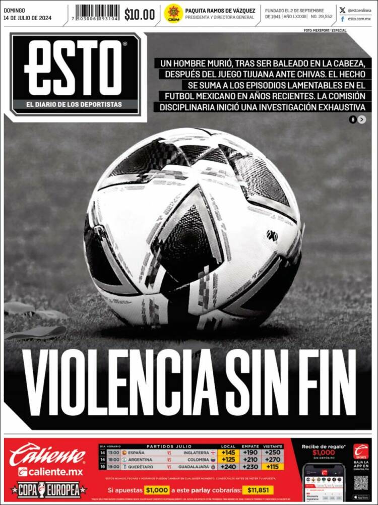 Portada de Esto (M&eacute;xico)