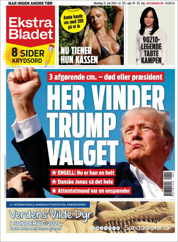 Portada de Ekstra Bladet (Dinamarca)