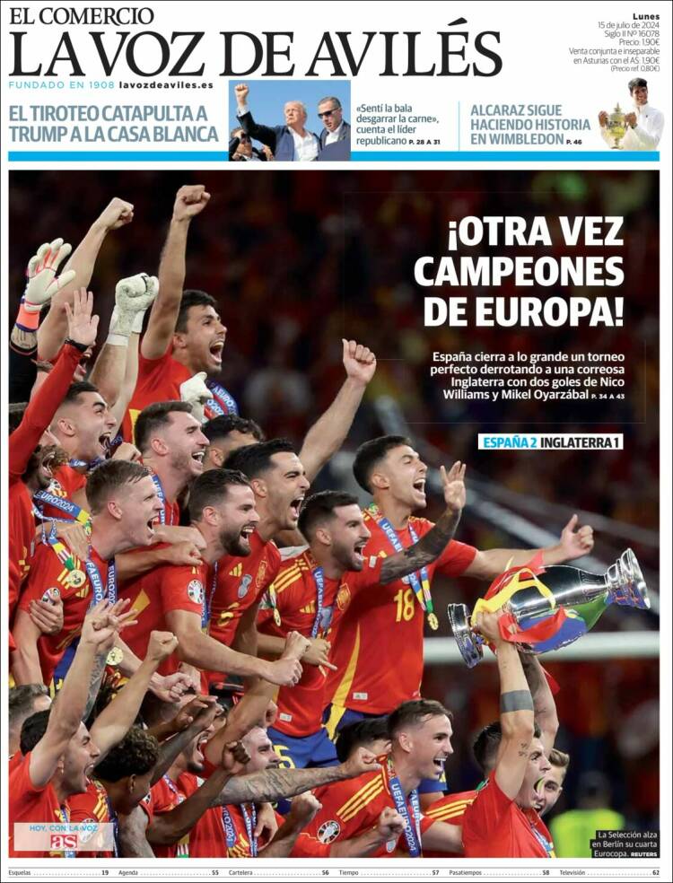 Portada de El Comercio - Avilés (España)