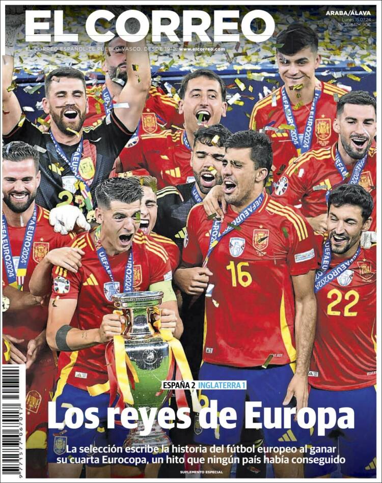 Portada de El Correo - Álava (España)