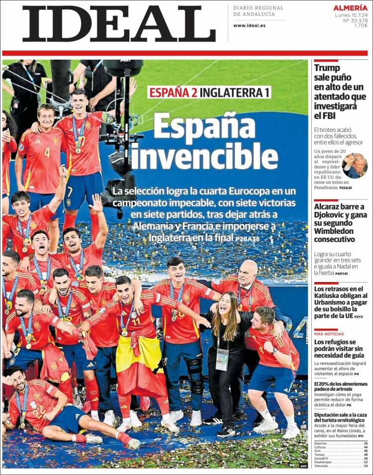 Portada de Ideal Almeria (España)