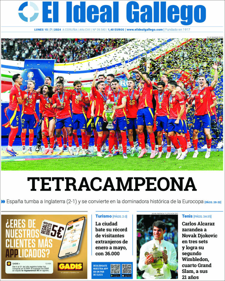 Portada de El Ideal Gallego (España)