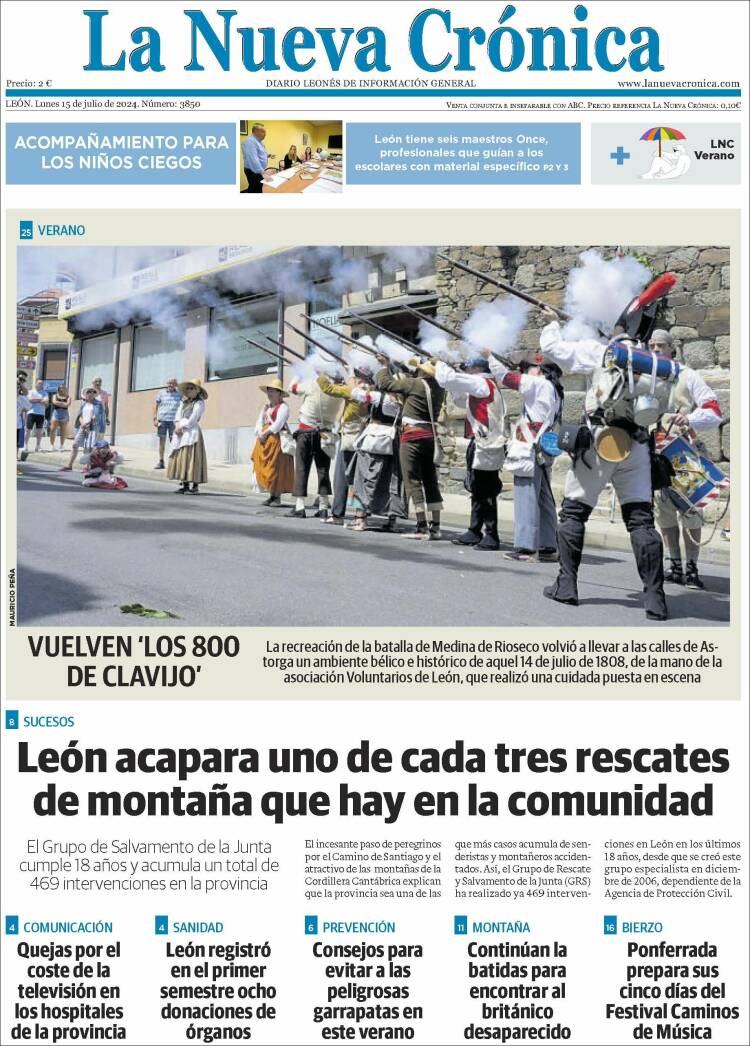 Portada de La Nueva Crónica (España)