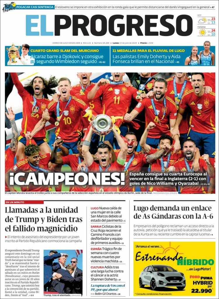Portada de El Progreso (España)