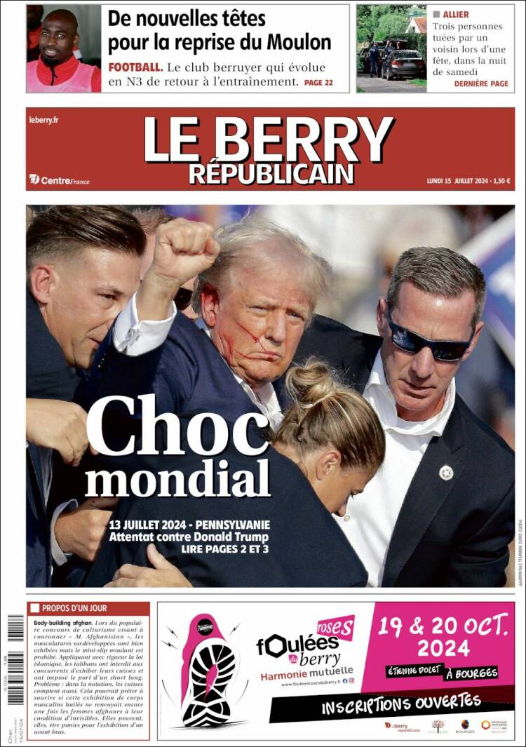 Portada de Berry Republicain (Francia)