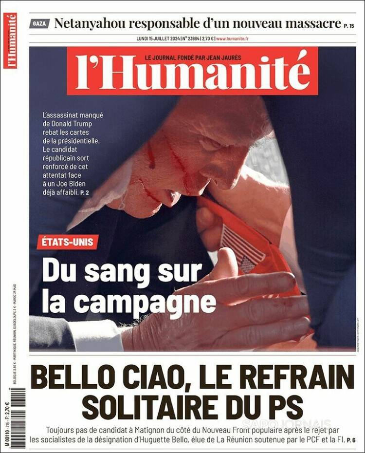 Portada de l'Humanite (Francia)