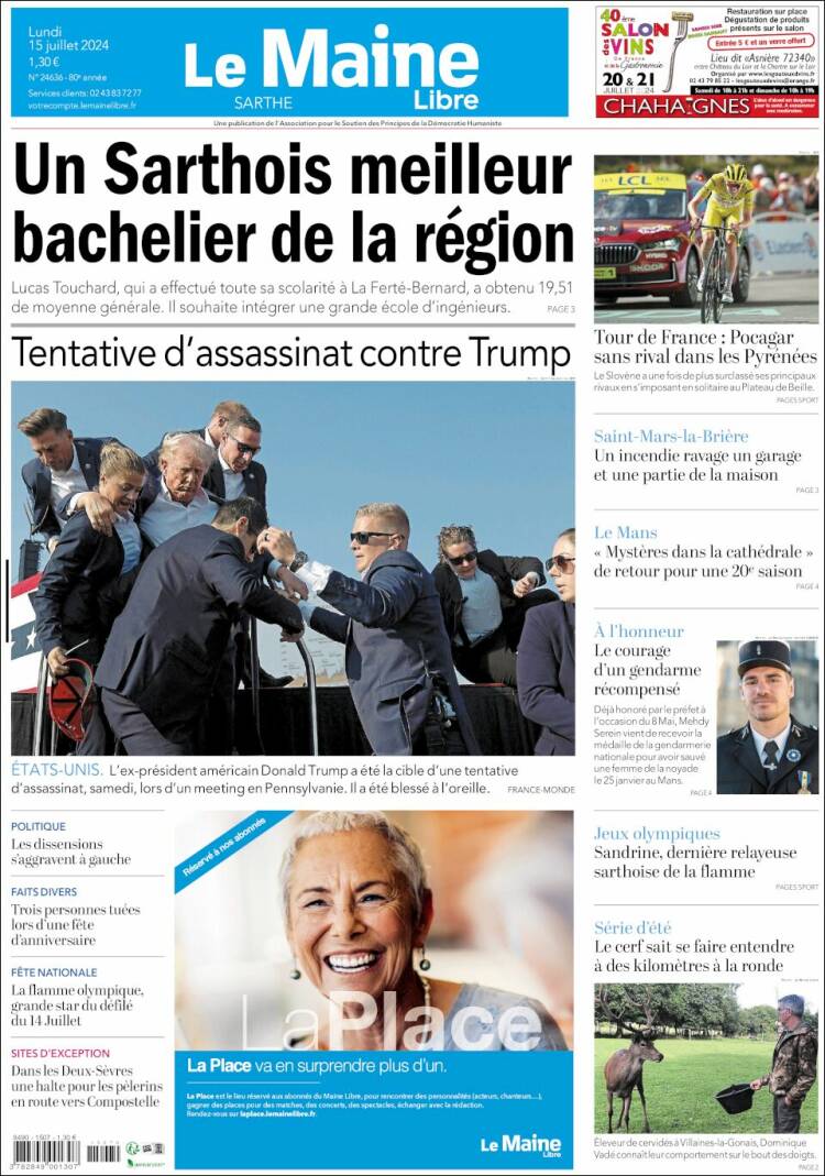 Portada de Le Maine Libre (Francia)