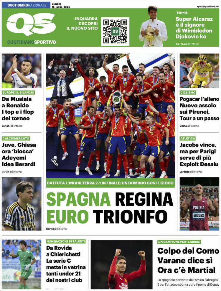Portada de Quotidiano Sportivo (Italia)