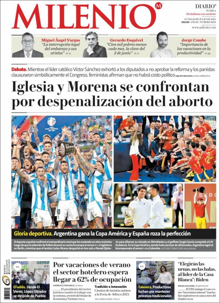 Portada de Milenio de Puebla (M&eacute;xico)