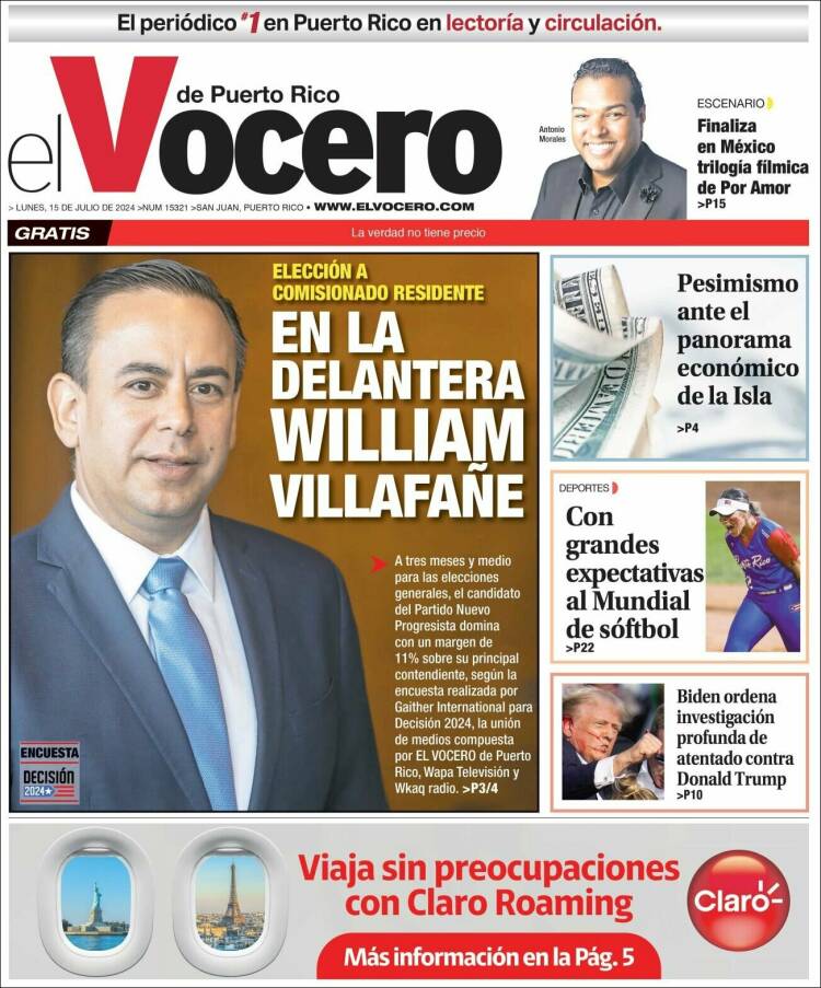 Portada de Vocero (Puerto Rico)