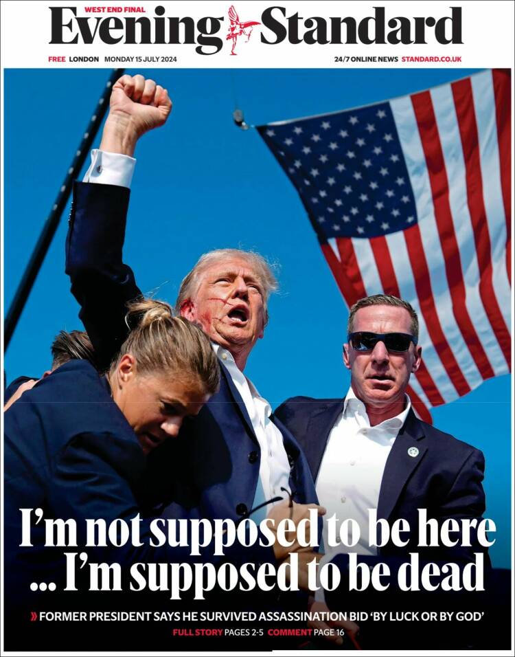 Portada de Evening Standard (Reino Unido)
