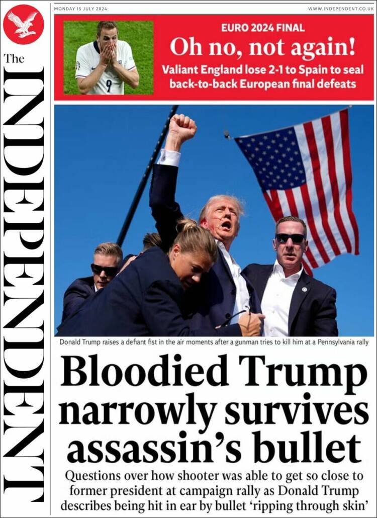 Portada de The Independent (Reino Unido)