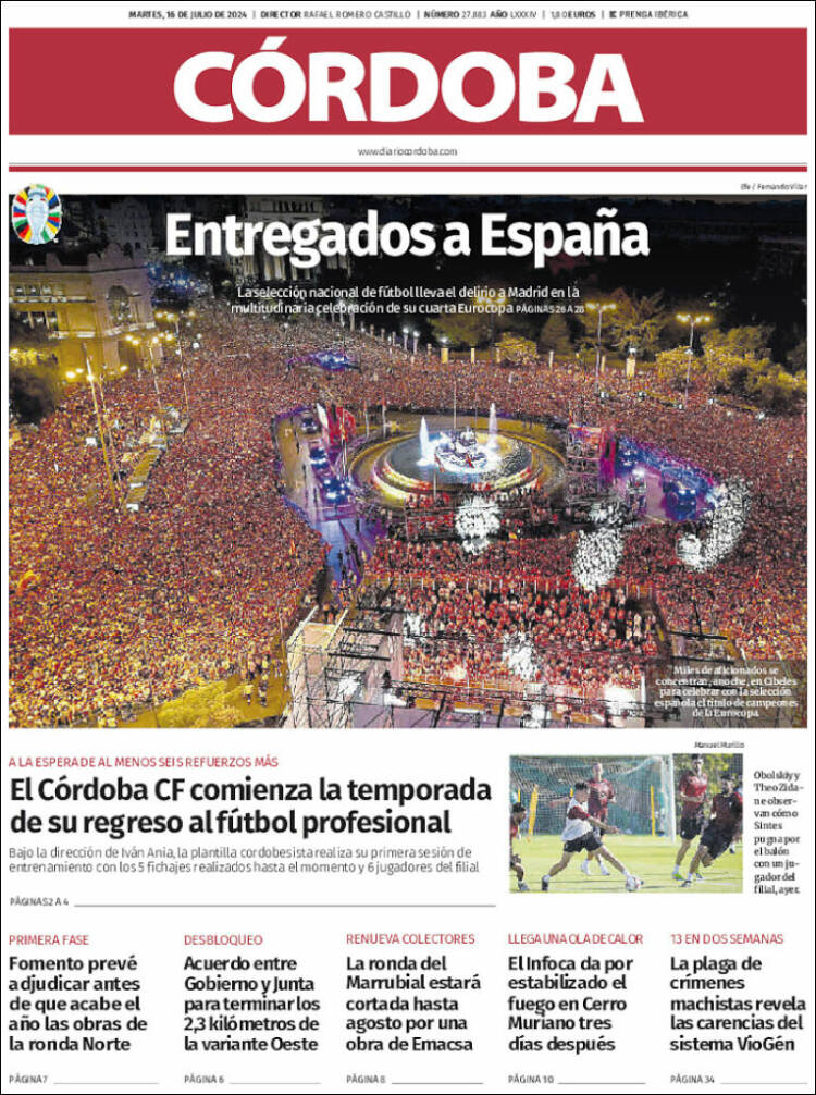 Portada de Diario de Córdoba (España)