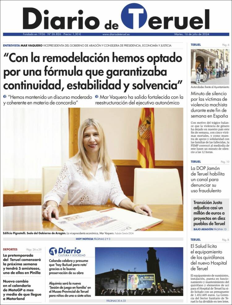 Portada de Diario de Teruel (España)