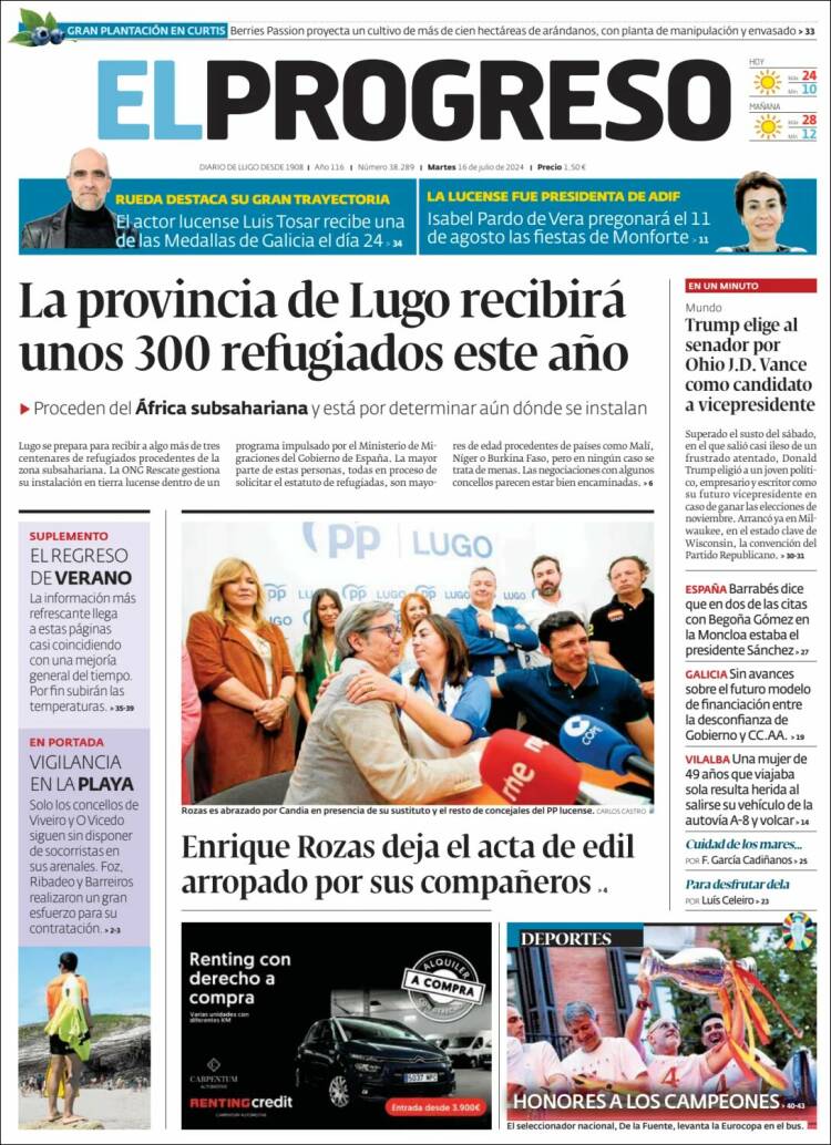 Portada de El Progreso (España)