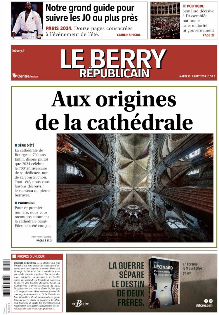 Portada de Berry Republicain (Francia)