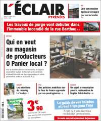 Portada de L'Eclair des Pyrénées (Francia)