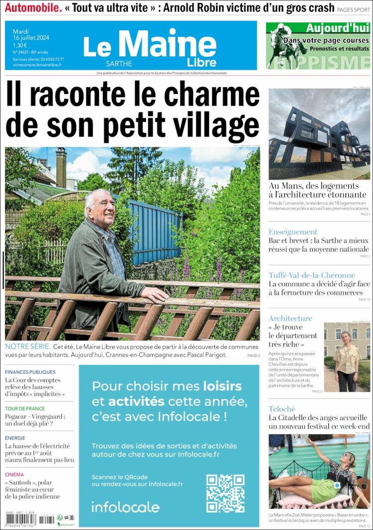 Portada de Le Maine Libre (Francia)