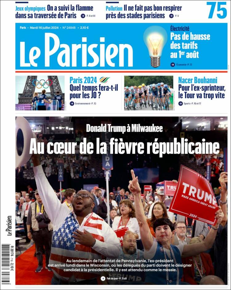Portada de Le Parisien (Francia)