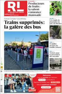Portada de Le Republicain Lorrain (Francia)