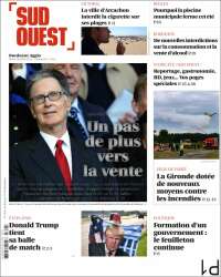 Portada de Sud Ouest (Francia)