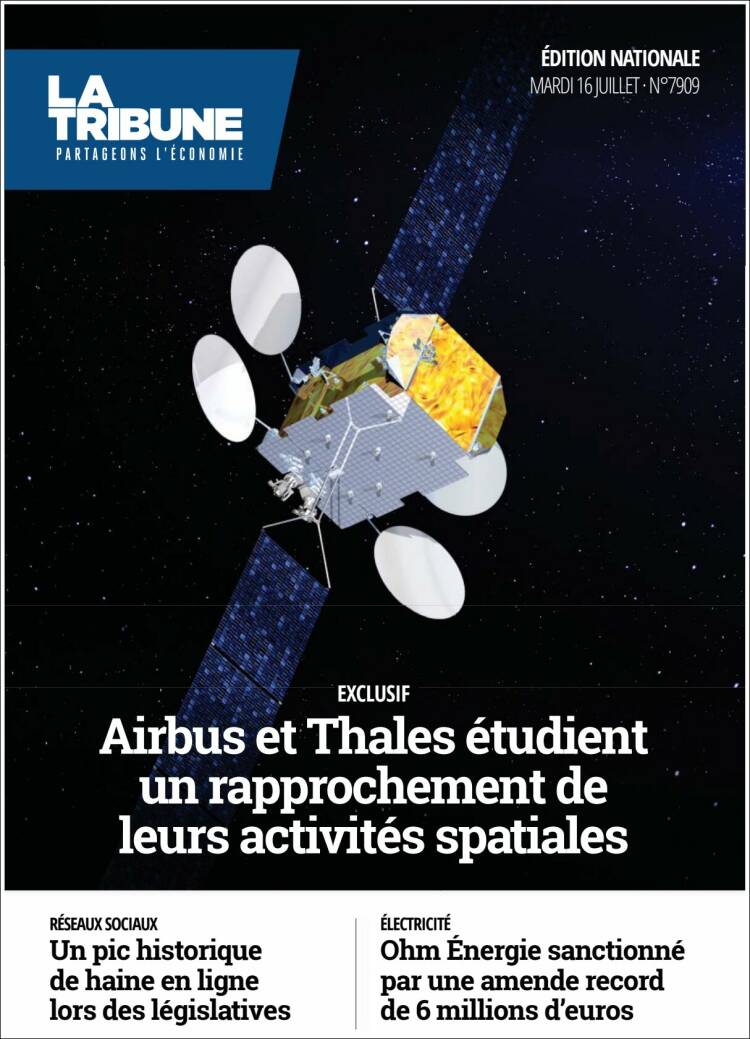 Portada de La Tribune (Francia)