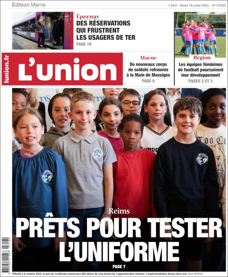 Portada de L'Union (Francia)