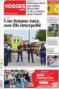 Portada de Vosges Matin (Francia)