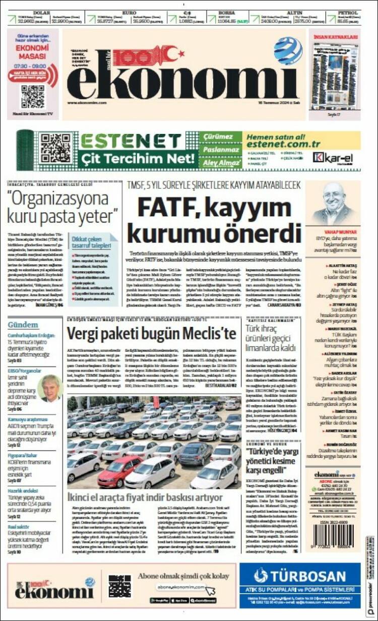 Portada de Dünya (Turqu&iacute;a)